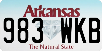 AR license plate 983WKB