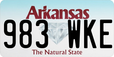 AR license plate 983WKE
