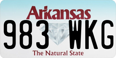 AR license plate 983WKG