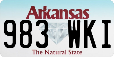 AR license plate 983WKI