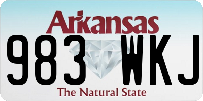 AR license plate 983WKJ
