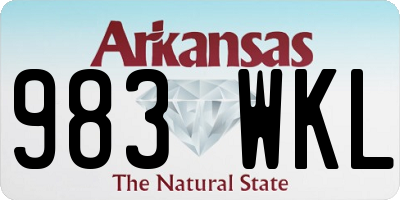 AR license plate 983WKL
