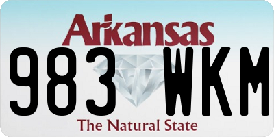 AR license plate 983WKM