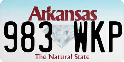 AR license plate 983WKP