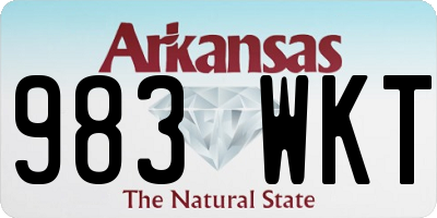 AR license plate 983WKT