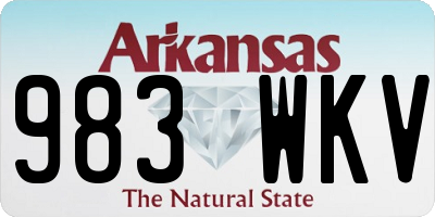 AR license plate 983WKV