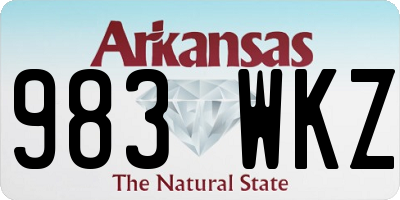 AR license plate 983WKZ