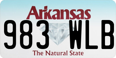 AR license plate 983WLB