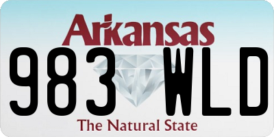 AR license plate 983WLD