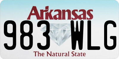 AR license plate 983WLG