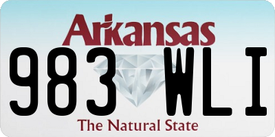 AR license plate 983WLI