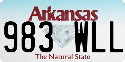 AR license plate 983WLL