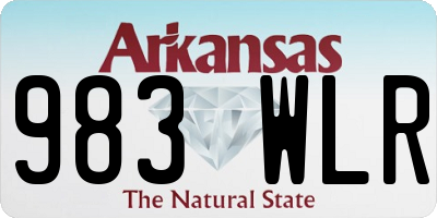 AR license plate 983WLR