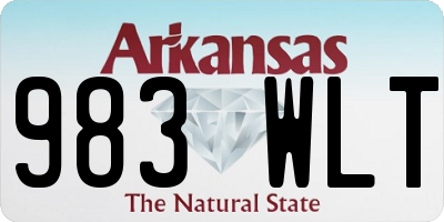 AR license plate 983WLT
