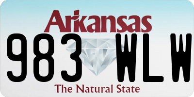 AR license plate 983WLW