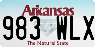 AR license plate 983WLX