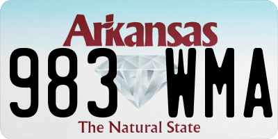 AR license plate 983WMA