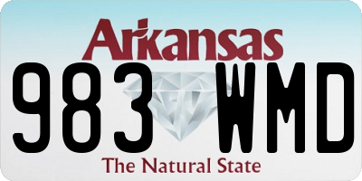 AR license plate 983WMD