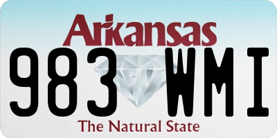 AR license plate 983WMI