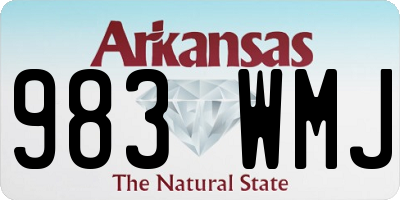 AR license plate 983WMJ