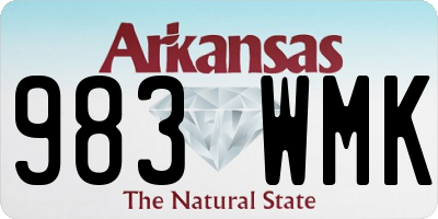 AR license plate 983WMK