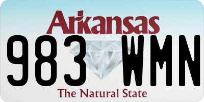 AR license plate 983WMN