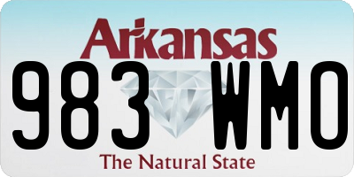 AR license plate 983WMO