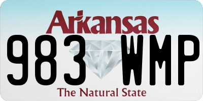 AR license plate 983WMP