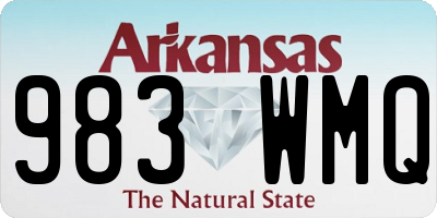 AR license plate 983WMQ