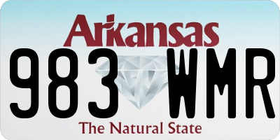 AR license plate 983WMR