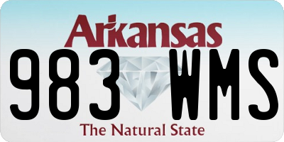 AR license plate 983WMS