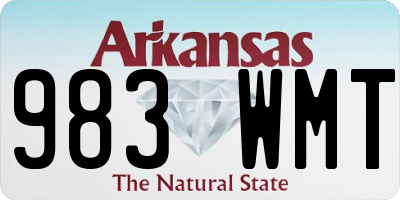 AR license plate 983WMT