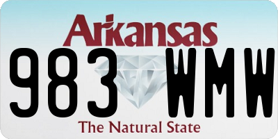 AR license plate 983WMW
