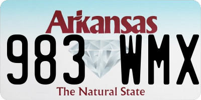 AR license plate 983WMX