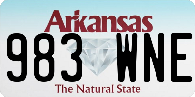 AR license plate 983WNE