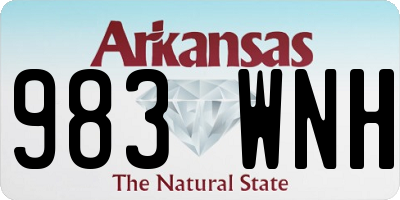 AR license plate 983WNH
