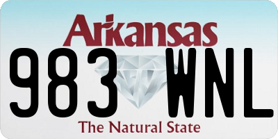 AR license plate 983WNL
