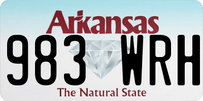 AR license plate 983WRH