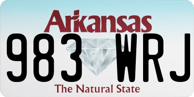 AR license plate 983WRJ