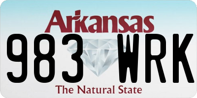 AR license plate 983WRK