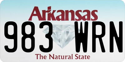AR license plate 983WRN