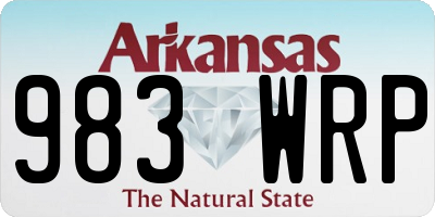 AR license plate 983WRP