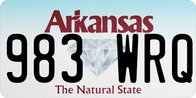 AR license plate 983WRQ