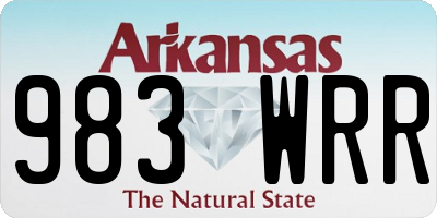 AR license plate 983WRR