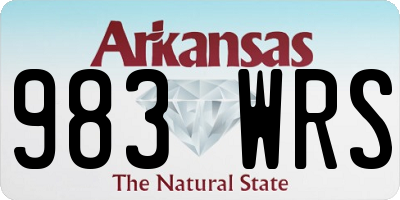 AR license plate 983WRS
