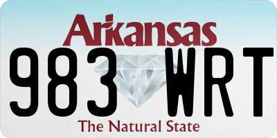 AR license plate 983WRT