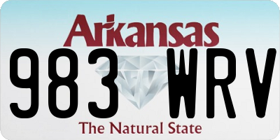AR license plate 983WRV