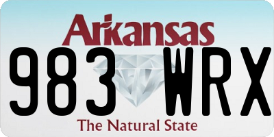 AR license plate 983WRX
