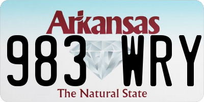 AR license plate 983WRY