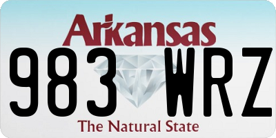 AR license plate 983WRZ
